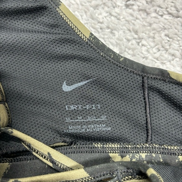 Nike Sports Bra Womens Extra Small Activewear Casual Gym Athleisure Neon Logo - Picture 2 of 3